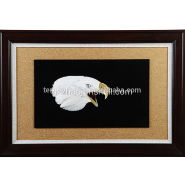 Muur decoratieve MOP Eagle hoofd vorm foto met houten Frame